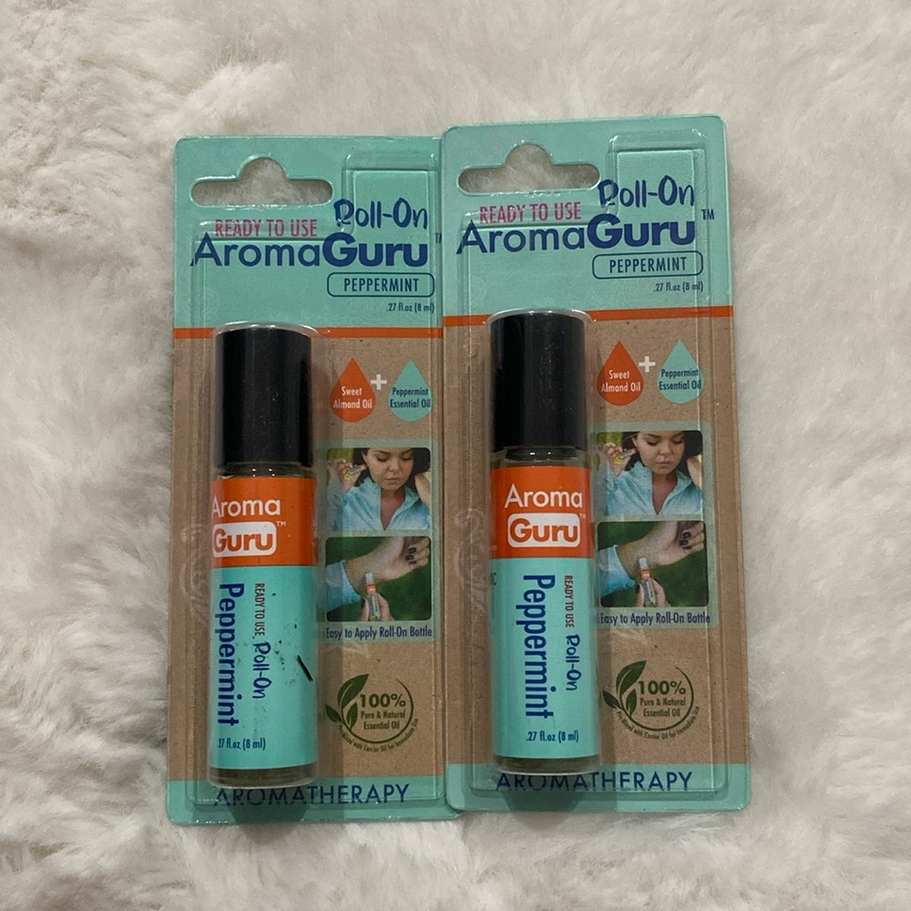 Aroma guru roll-on peppermint. 27 fl oz set of 2